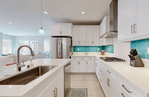 Cathedral City House | Modern home with gas fireplace, mountain views, large yard