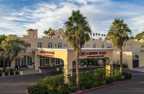 Downtown Resort | Modern King Unit with Sunset Views! Pool, Parking, Dining, and Gym Access!