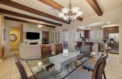 La Quinta Condo | Mountain View! Luxurious 2-Story Townhome, Private Patio, Pet Friendly, 2-Car Garage! (T64)