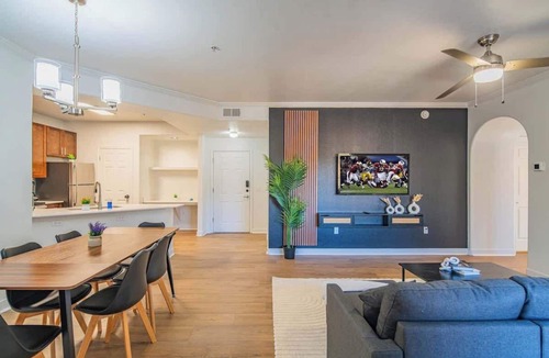 Glendale Sports and Entertainment District Apartment | Near State Farm Stadium | Pool, Gym, Balcony, W/D