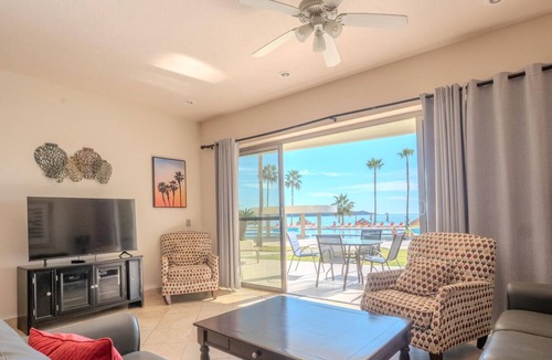 San Carlos Condo | Premier Playa Blanca Condo 108: 2 BR, 2BA, Beachfront,Ground Level