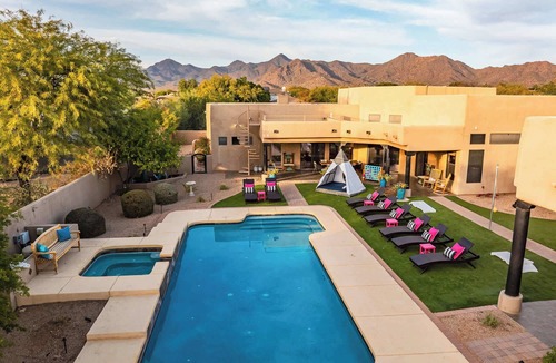 Central Scottsdale House | Private Pickleball Court Mountain Views Oasis