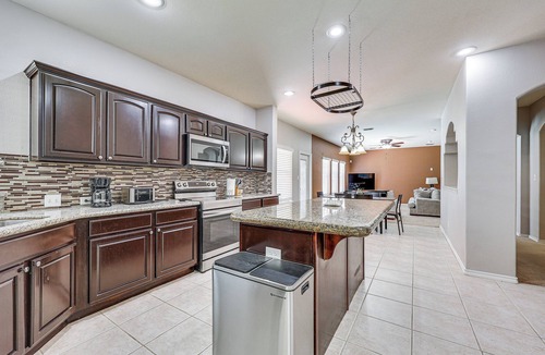 Palmhurst House | Private Theater & Pool: Spacious Mission Home