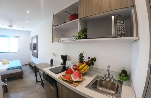 Zazil-ha Apartment | ~ Queen Studio PDC Oasis ~ POOL + ROOFTOP Lounge ~ Walk to 5ª Avenida & Best Pla