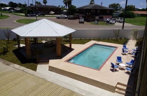 Port Mansfield Condo | Red Fish Condo A, with boat slips and pool.
