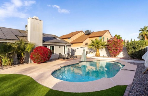 Chandler House | Resort-Style Chandler Retreat Heated Pool Firepit BBQ