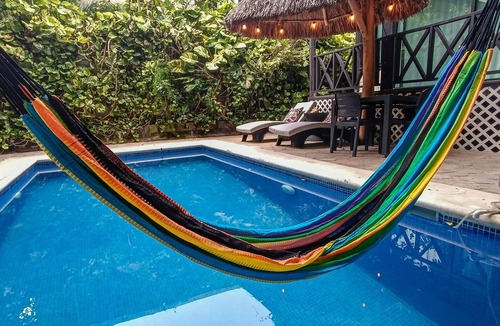 La Veleta Cabin | Romantic spacious cabin with large balcony overlooking pool. Great location!