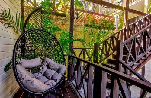 La Veleta Cabin | Romantic spacious cabin with large balcony overlooking pool. Great location!