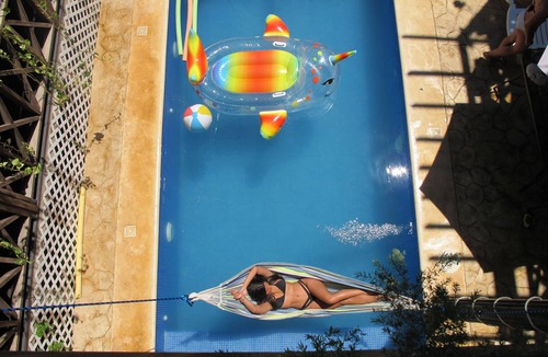 La Veleta Cabin | Romantic spacious cabin with large balcony overlooking pool. Great location!