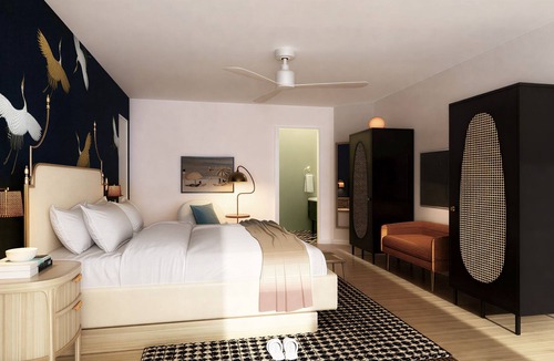 West Beach Hotel | Santa Barbara Coastal Stay! Onsite Pool, Fire Pit Lounges & Harbor Walks Nearby!