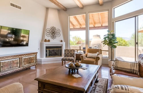Carefree House | Secluded dog-friendly home with private patio, gas grill, mtn views, fireplace