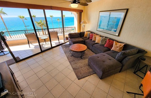 Sandy Beach Condo | Sonoran Spa E407 - 2 BR Next to the Pool, High Speed Wi-Fi - Beachfront Upper Floor Luxury Condo