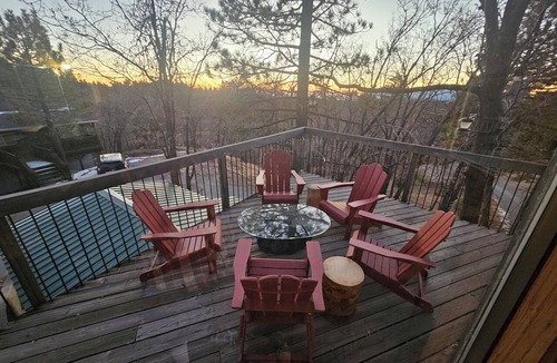 Green Valley Lake Cabin | Spacious 2-bedroom 2 bath cabin with one car attached garage and sunset views.