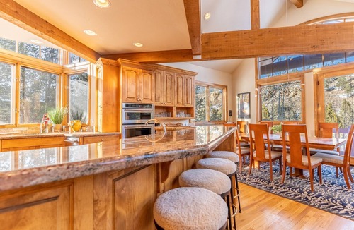 Elk Run House | Spacious Decks with Private Hot Tub Near Nordic Center and Golf Course!