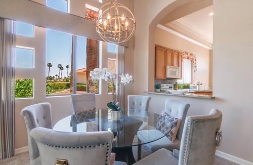 Palm Desert Condo | Sunrises! Golf Course 2019ft Single story 3 bd 2.5 bth tennis piklball golf cart