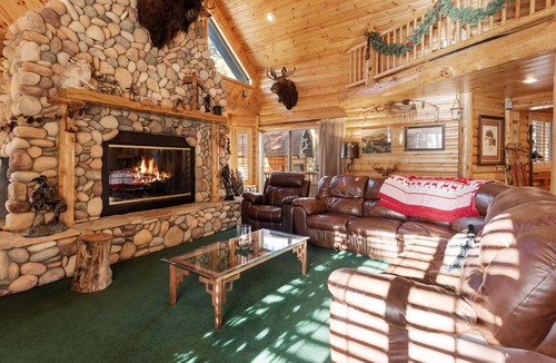 Fox Farm Cabin | The Hideaway - Enchanting custom log-style home nestled high in the pines! Great room features!