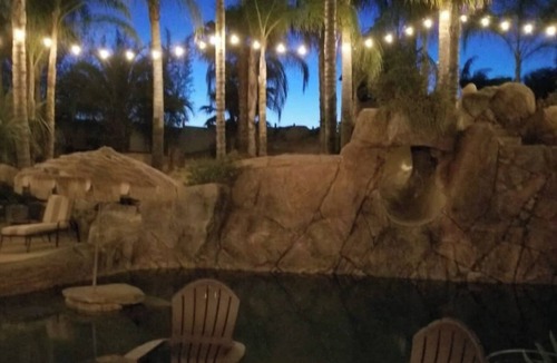 Menifee House | The Tiki Palm Oasis Pool, Waterfall & Slide, Gorgeous 4bedroom house in Menifee