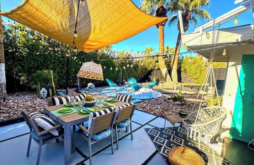 Twin Palms House | The Twin Palms Art House, your vibrant midcentury modern Palm Springs home base