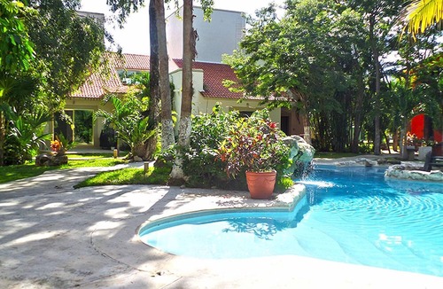 Playacar Fase II Villa | Tropical garden setting, 15 minute walk to 5th Ave, Cenote Style Pool!