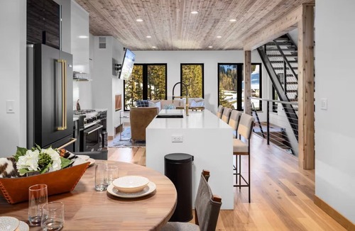 Whitefish Villa | Whitefish Mountain Ski In/Walk Out Chalet w Rooftop Hot Tub