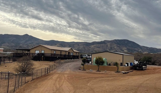 3 bedroom 1 bath house on 3 acres with corrals, round pen and warm up arena