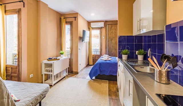 Amazing studio with A/C (cool and heat) and internet located at Navacerrada town! in Navacerrada