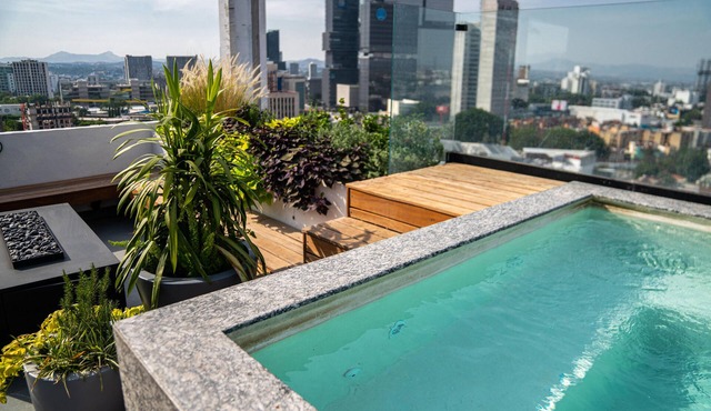 Americas Residence, Downtown, Financial zone, Jacuzzi, Rooftop, Best Wifi. GDL