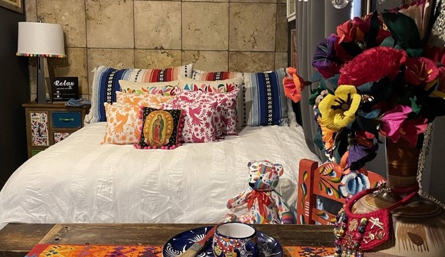 An artist’s studio apartment showcasing Hispanic culture