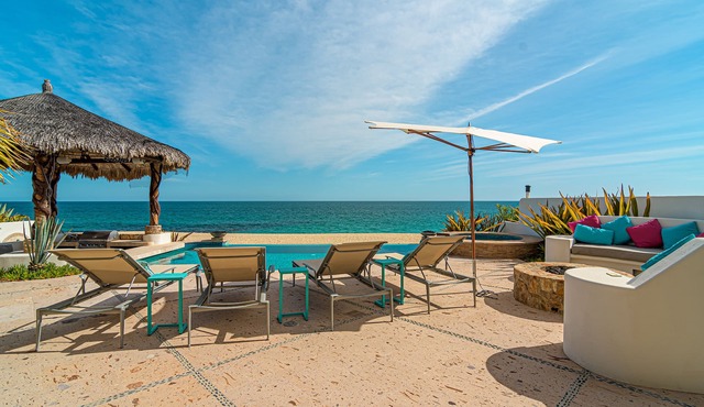 Beachfront 4BD Villa with a Wrap Around Upper Terrace and a Private Pool