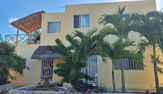 Beachfront casita in San Crisanto. 1 bedroom with views of the Gulf of Mexico