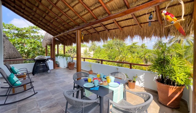 Beautiful 1 bd, Tree Top breeze and vistas, in town, only 5 min to the beach