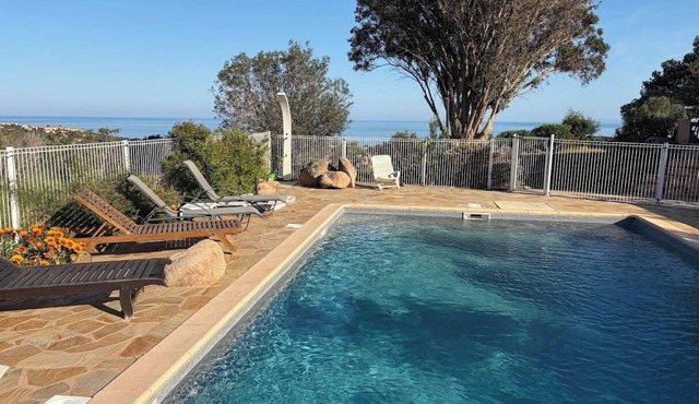 Beautiful 5* villa with exceptional sea view and secure swimming pool