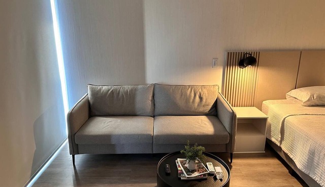 Cozy 1-bedroom condo with WiFi, fitness room in cool Tijuana