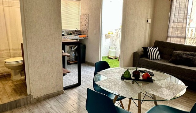 Cozy 2-bedroom apartment in serene El Salto with WiFi, AC