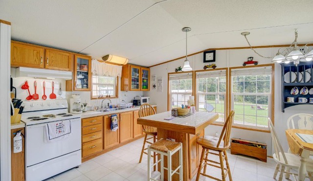 Creekfront Max Meadows Mobile Home with Deck! in Max Meadows