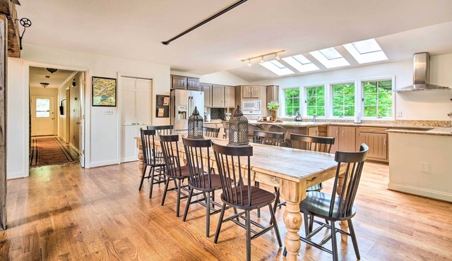 Deck w/Fireplace: Pet-friendly Lake Lure Retreat in Chimney Rock
