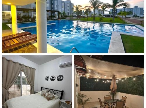 Depa Planta Baja con Alberca y Terraza Privada en Zona Diamante