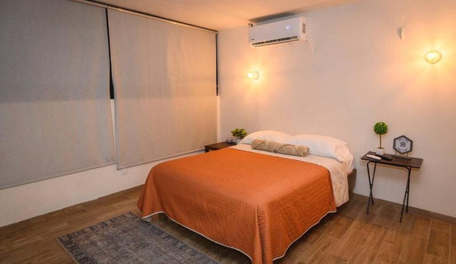 Departamento de 2 recamaras con 2 aires acondiconados, parking, wifi 70mb, refrigerador, micro,fregadero,licuadora,parrilla, cocina, D5