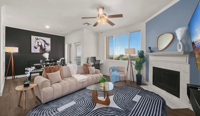 Desert Luxe Retreat w Pools, Patio & EV Parking