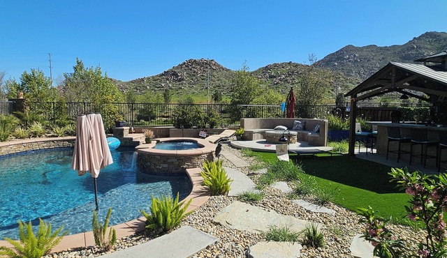 Five-bedroom vacation home located eight minutes from the Menifee Lakes Golf.