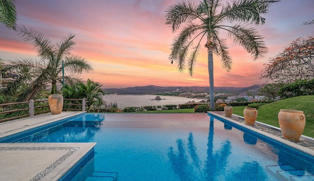 Gated Ocean View Villa with Direct Beach Access