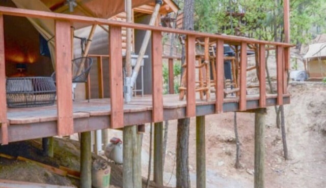 Glamping experience surrounded by nature