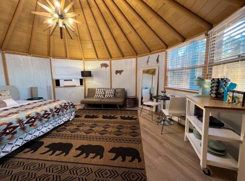 Glamping-Sky Dome Yurt-Tiny House-2 modern composting toilet