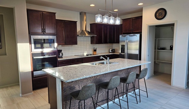 Golf course and panoramic views at this 2-bedroom house in active 55+ community.