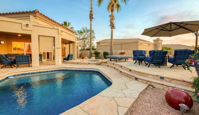 Golf Course Home with Private Pool & Spa, Backyard Putting Green, & Fast WiFi