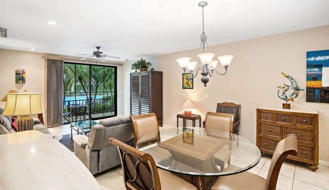 Ground-floor unit in front of lazy river pool at Pacifico in Coco