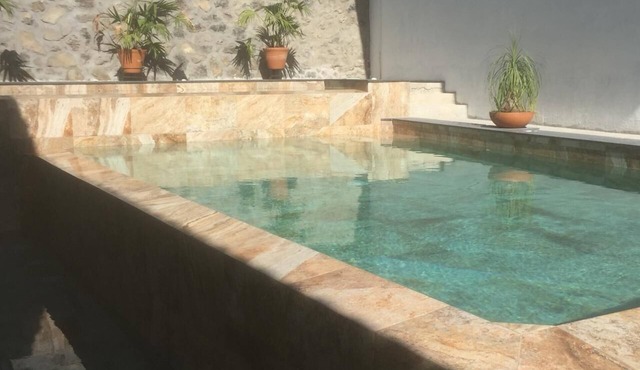 Hotel Room #1, 2 Queen Beds, Private Bath, Pool & Spa with Hidromassage