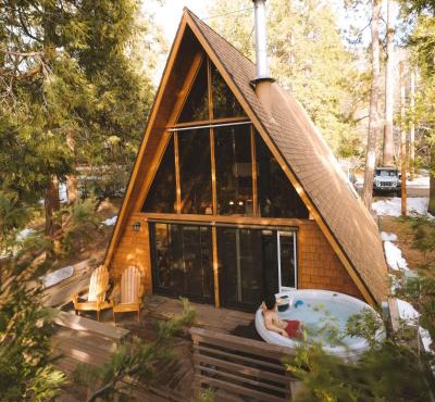 Idyllcove Fenced Mid-Century A-Frame