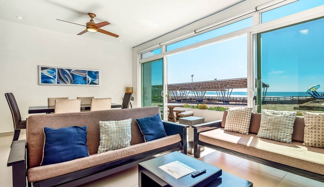 Impressive dog-friendly villa with beach views, outdoor pool, patio, streaming