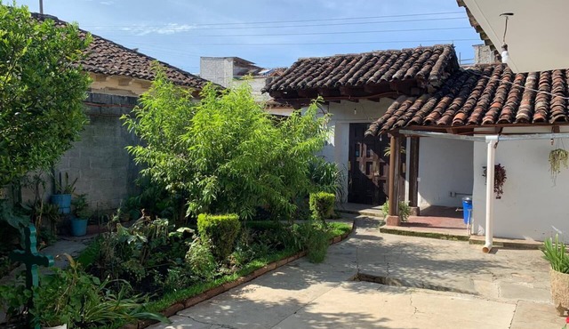 Large colonial house with garden in downtown area